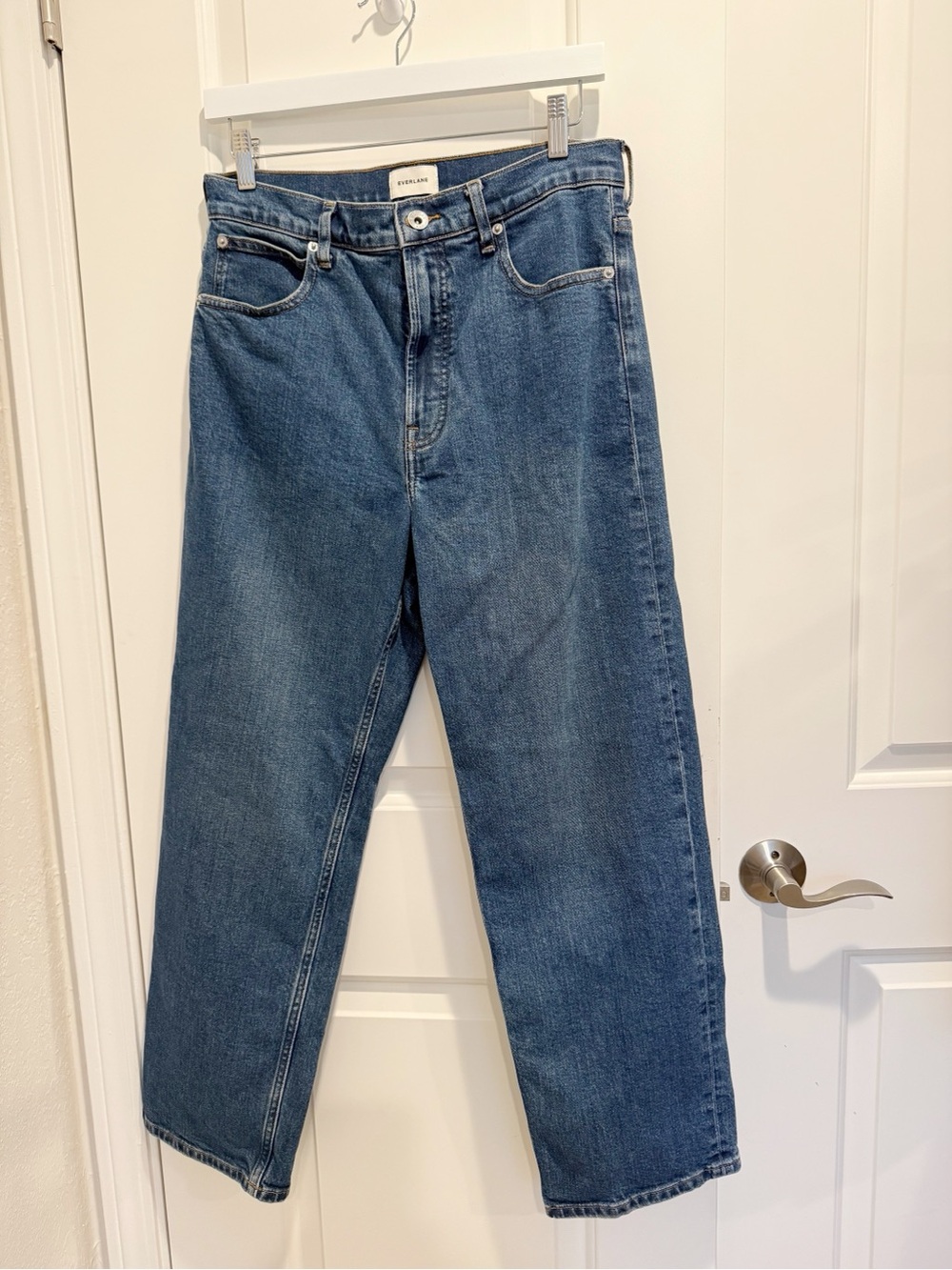 EVERLANE The Way-High Jean Straight Leg 27” inseam Medium Wash size 29 - Picture 2 of 8